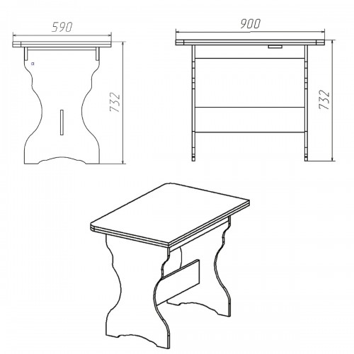 Кухонный стол Компанит КС-3