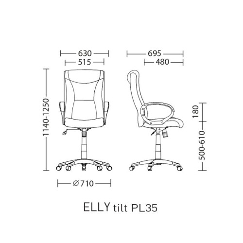 Офисное кресло ELLY Tilt PL35 Nowy Styl