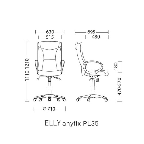 Офисное кресло ELLY Anyfix PL35 Nowy Styl