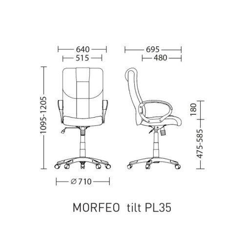Офисное кресло MORFEO Tilt PL35 Nowy Styl