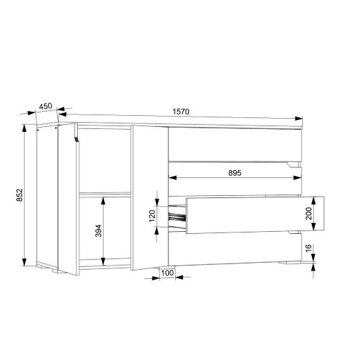Комод Trend 1570 FlashNika