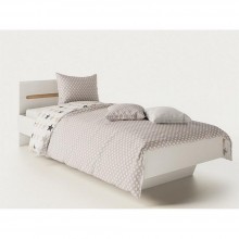 Односпальне ліжко з ламелями Б'янко Світ Меблів