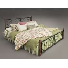 Ліжко на дерев'яних ногах Крокус Tenero
