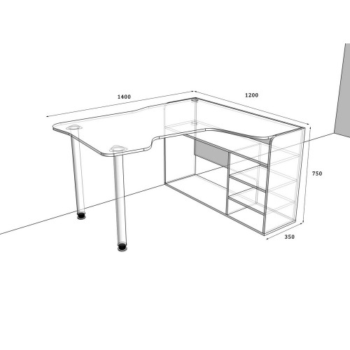Угловой геймерский стол Comfy-Home Kano