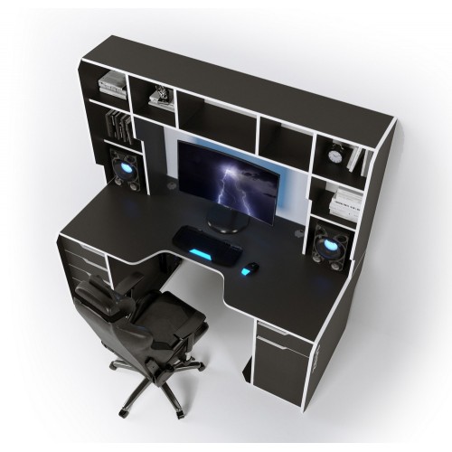 Игровой геймерский эргономичный стол с надстройкой Viking-4L Zeus