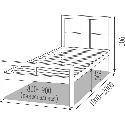 Кровать Дабл Металл-дизайн