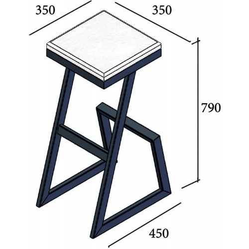 Барный стул Сет Металл-дизайн