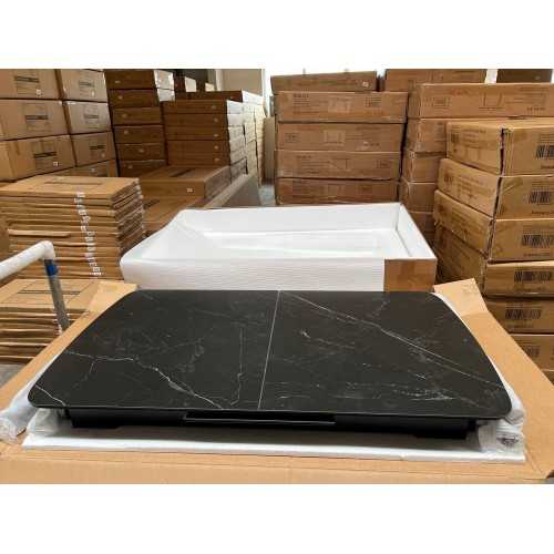 Стіл Berlin Ceramic 140(180)x80 чорний мат Signal-k