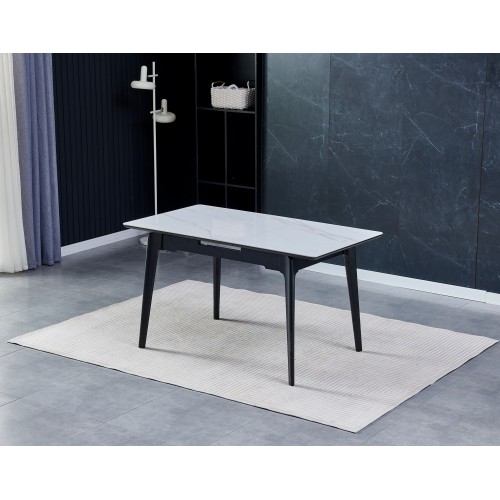 Стіл Berlin Ceramic 111(140)x75 білий глянець Signal-k