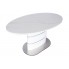 Стіл Sanremo Ceramic 140(180)x80 білий ефект мармуру/білий глянець Signal-k