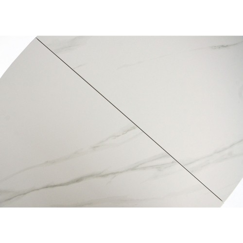 Стіл Sanremo Ceramic 140(180)x80 білий ефект мармуру/білий глянець Signal-k